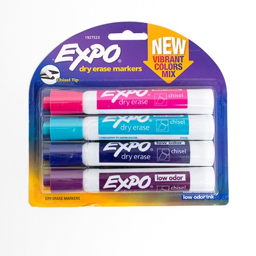 Sanford, Expo, Low Odor, Chisel, Dry Erase, Pastel, Markers, 4 Count